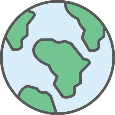 toprak küresi simgesi, vektör illüstrasyonu basit tasarım