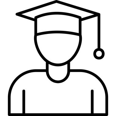 Öğrenci. Web simgesi basit illüstrasyon 