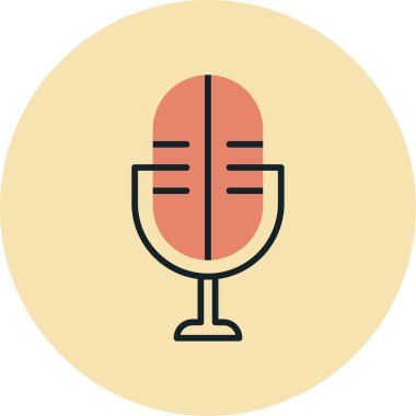 Retro mikrofonun vektör illüstrasyonu