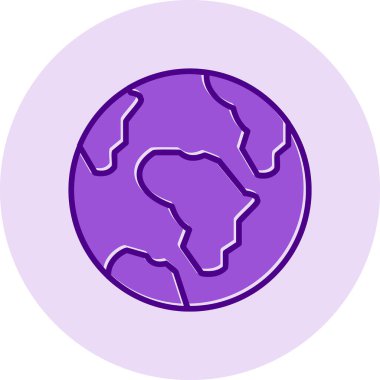 toprak küresi simgesi, vektör illüstrasyonu basit tasarım