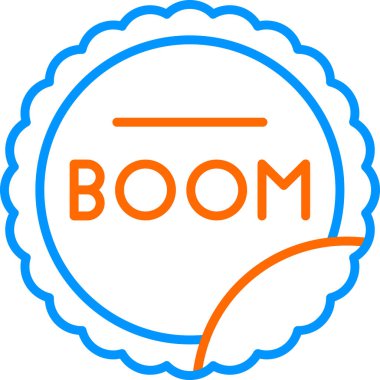 Boom web simgesi, vektör illüstrasyonu