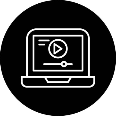 video oynatıcı simgesi, vektör illüstrasyonu 