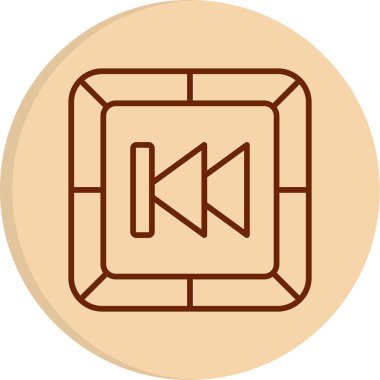 Geriye doğru ağ simgesi, vektör illüstrasyonu