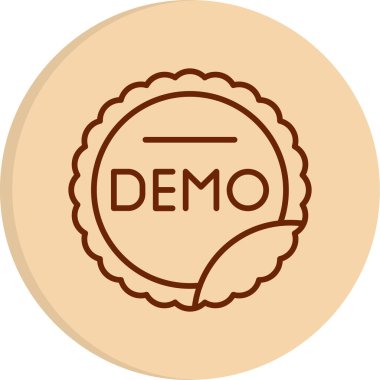 Demo metin web simgesi vektör illüstrasyonu