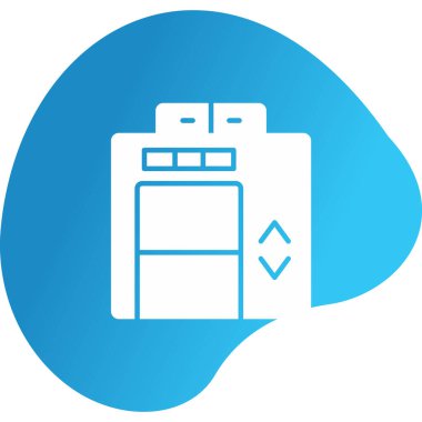 Asansör web simgesi, vektör illüstrasyonu