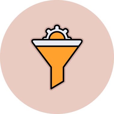 Vektör illüstrasyon Huni ağ simgesi 