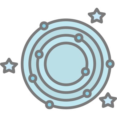Galaxy web simgesinin vektör illüstrasyonu 
