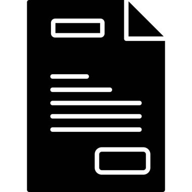 belge simgesi, vektör illüstrasyonu basit tasarım