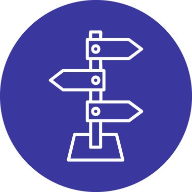 yön işareti simgesi, vektör illüstrasyonu 