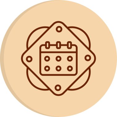 Takvim simgesi, vektör illüstrasyonu basit tasarım