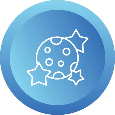 Yıldız simgesine sahip gezegen, vektör çizimi basit tasarım