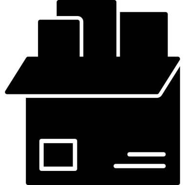 Paket, dağıtım simgesi vektör illüstrasyonu 