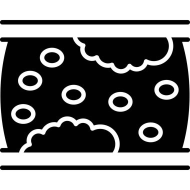 Ateroskleroz. Web simgesi vektör illüstrasyonu