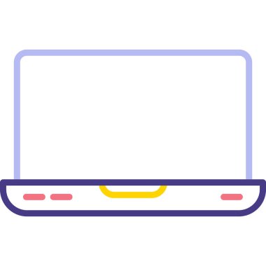 dizüstü bilgisayar simgesi, vektör illüstrasyonu basit tasarım