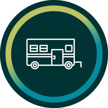 Camper van simge vektör çizim