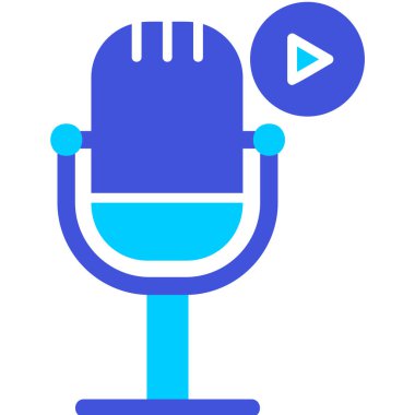 Podcast ikon vektör resimlemesini oynat