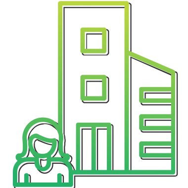 Atılgan ve kadın avatar. Web simgesi basit illüstrasyon 