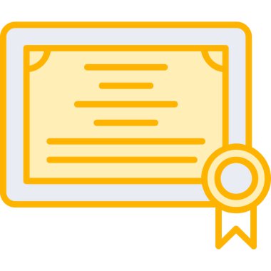 Sertifika. Web simgesi basit tasarım