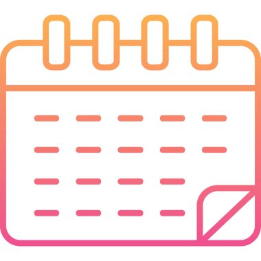 Takvim simgesi, vektör illüstrasyonu basit tasarım