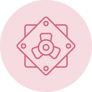 air fan simgesi, vektör illüstrasyonu basit tasarım