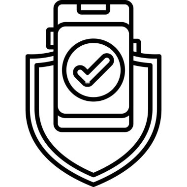 Cep Telefonu Web simgesi vektör illüstrasyonu