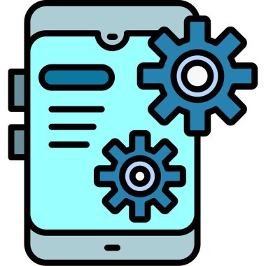 Mobil Ayarlar ikon vektör çizimi