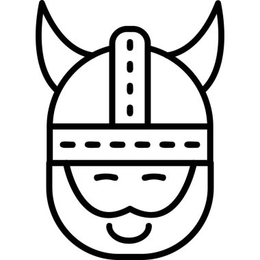 Viking kask simgesi, anahat stili