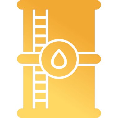 Petrol varili ikonu. Web simgesi vektör illüstrasyonu