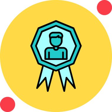 Ayın Çalışanı simgesinin vektör illüstrasyonu