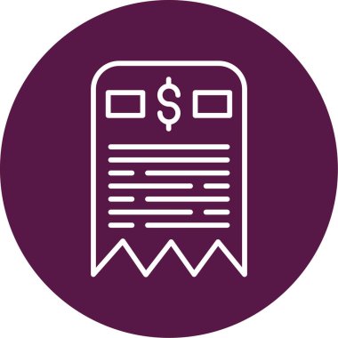 fatura simgesi vektör illüstrasyonu