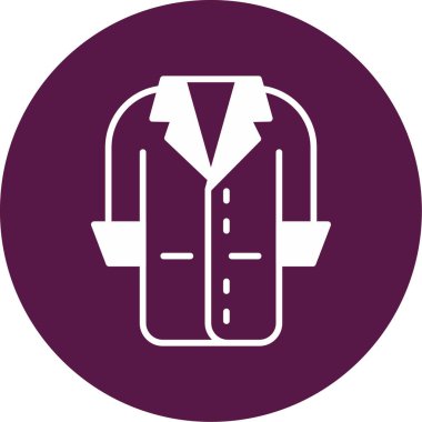 Laboratuvar önlüğü. Web simgesi basit illüstrasyon