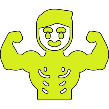 Vücut geliştirici. Web simgesi basit illüstrasyon