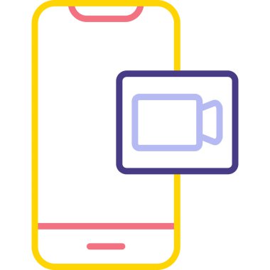 Video Arama simgesi, düz tasarım