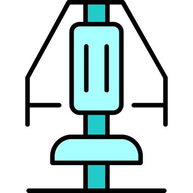 Chest Press makine simgesinin vektör illüstrasyonu