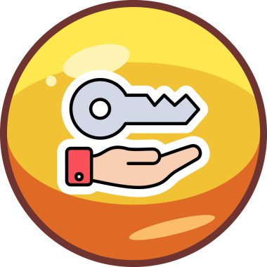 anahtar simgesi, vektör illüstrasyonu basit tasarım