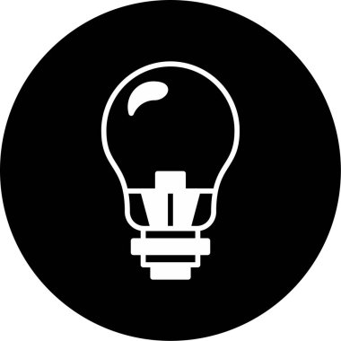 ampul simgesi, vektör illüstrasyonu 