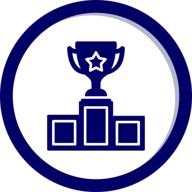 Galibiyet kupa vektör simgesi