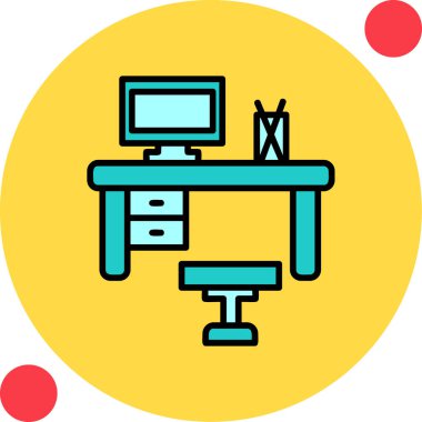 işyeri web simgesi vektör illüstrasyonu