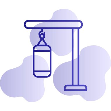 Boks çantası ikon vektör illüstrasyonu