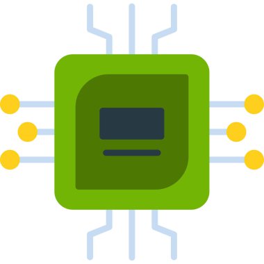 cpu icon, vector illustration simple design