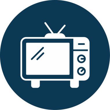 televizyon web simgesi, vektör çizim 