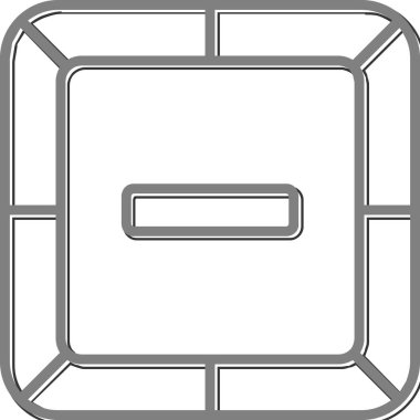 Eksi düğme simgesi, web sembolü, basit vektör illüstrasyonu