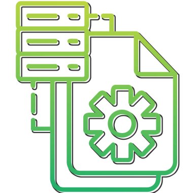 Çoklu ağ işleme simgesi vektör illüstrasyonu