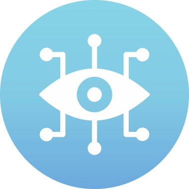 Siber göz. Web simgesi basit illüstrasyon