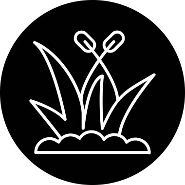 Çiçekli bitki. Web simgesi basit illüstrasyon 