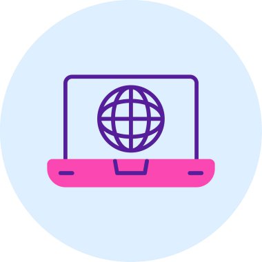 İnternet web simgesi basit illüstrasyon 