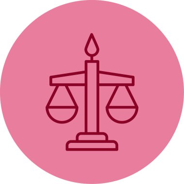 Ölçek simgesi, vektör illüstrasyonu basit tasarım