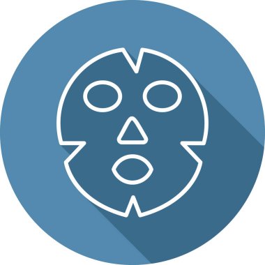 Yüz maskesi web simgesi, vektör illüstrasyonu