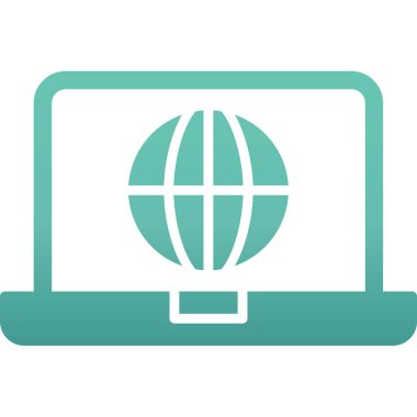 dizüstü bilgisayar simgesi, vektör illüstrasyonu basit tasarım