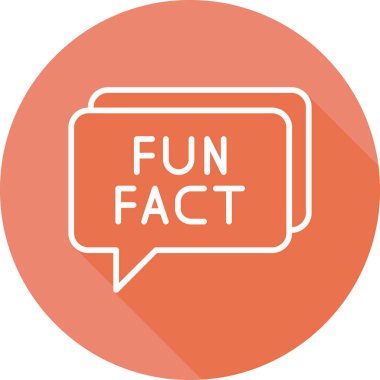 Eğlenceli Gerçekler konuşma balonu web simgesi, vektör illüstrasyonu